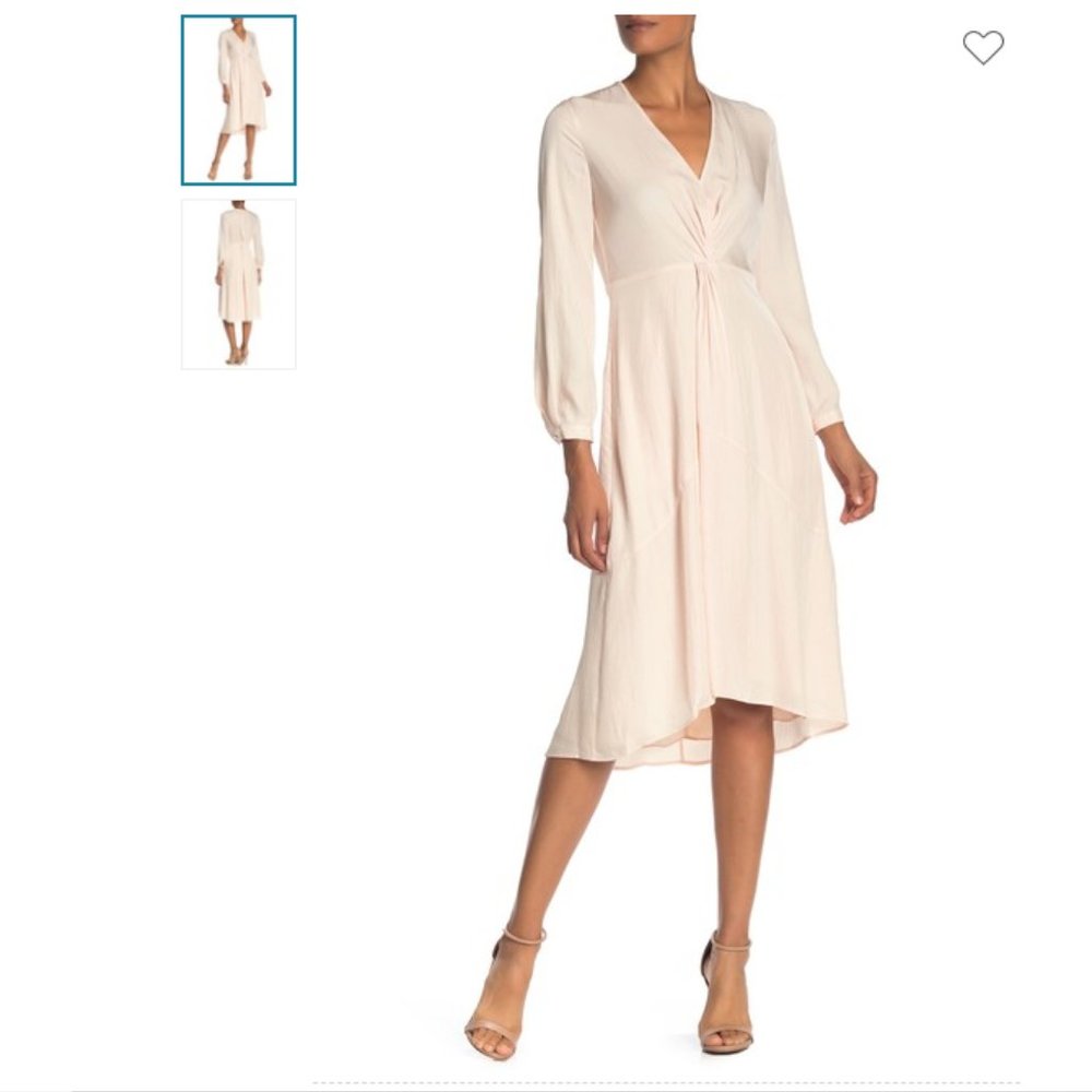 Vince Twist Drape Long Sleeve Dress NWOT